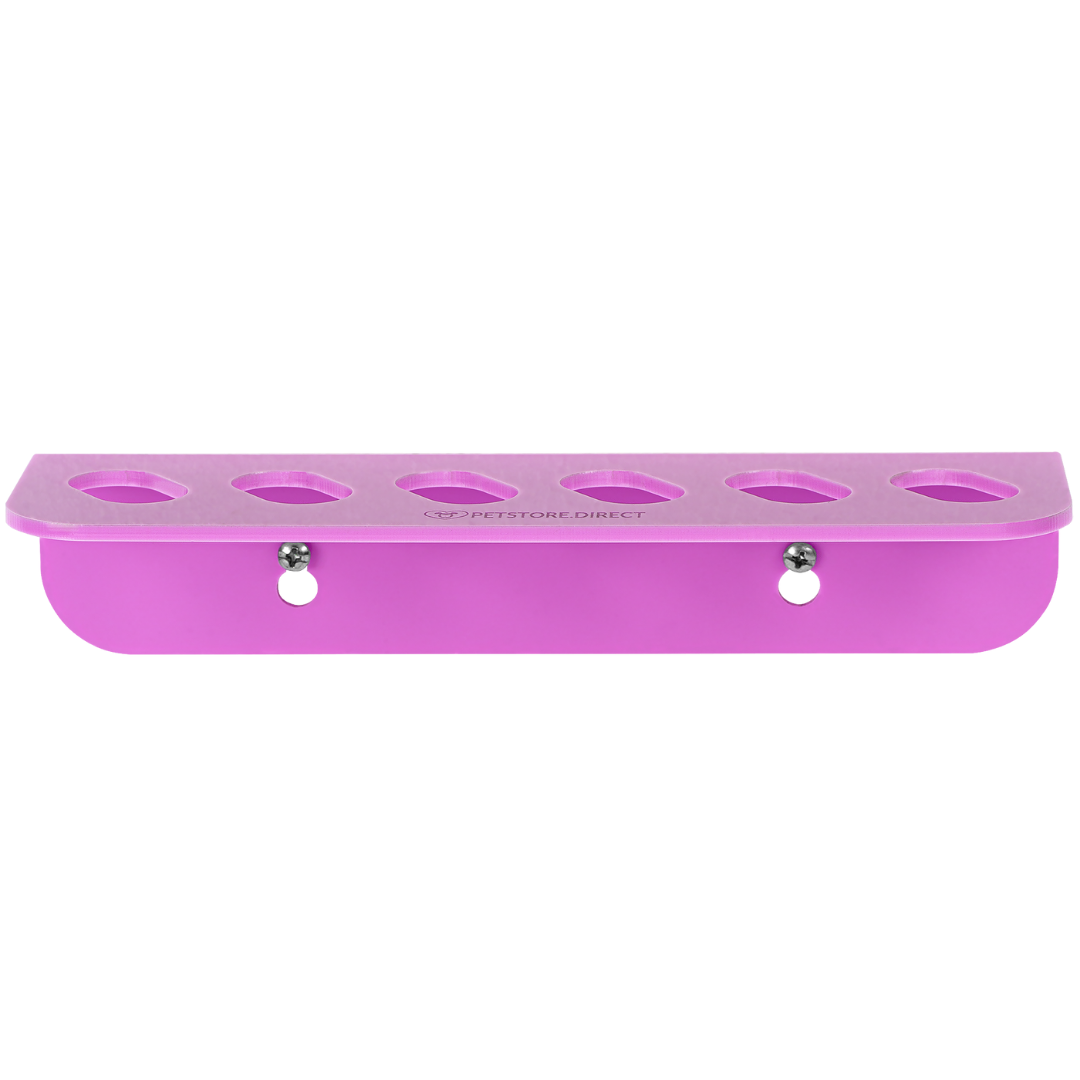 Acrylic 6 Scissor Holder Wall Mount Hot Pink by PetStore.Direct
