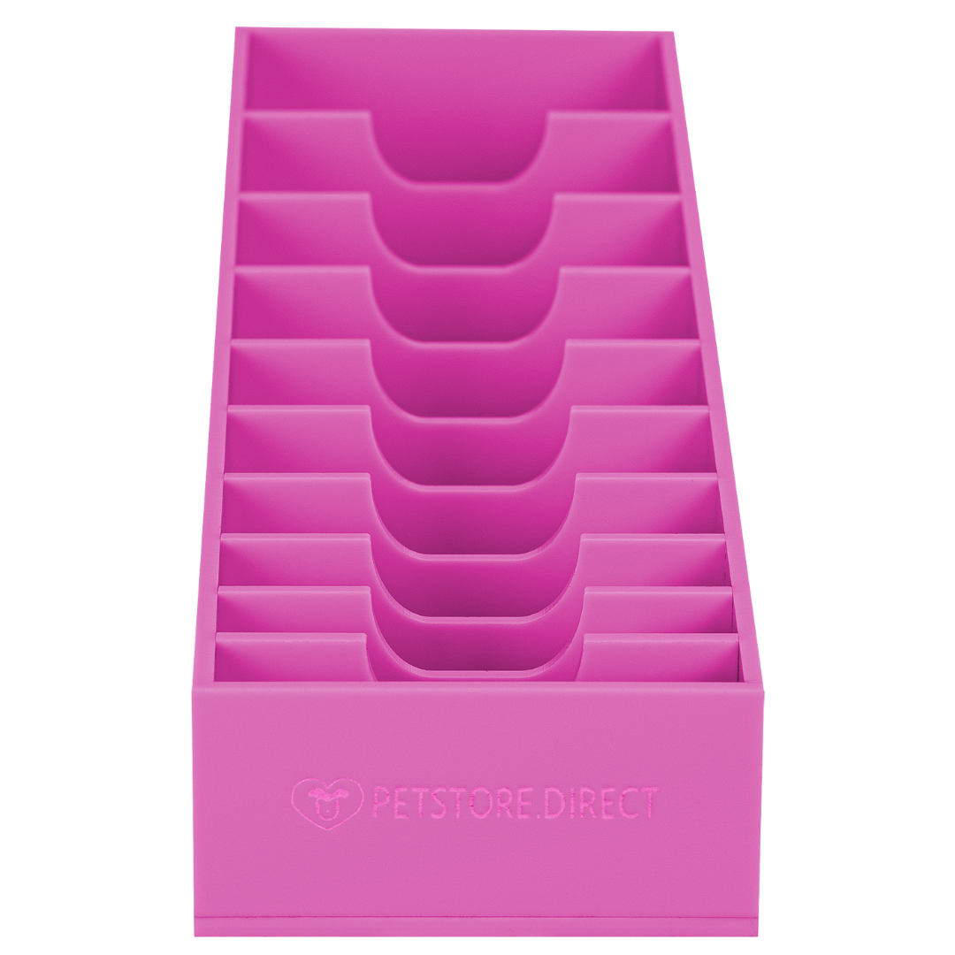 Wide 10 Blades/Combs Guard Holder Hot Pink by PetStore.Direct