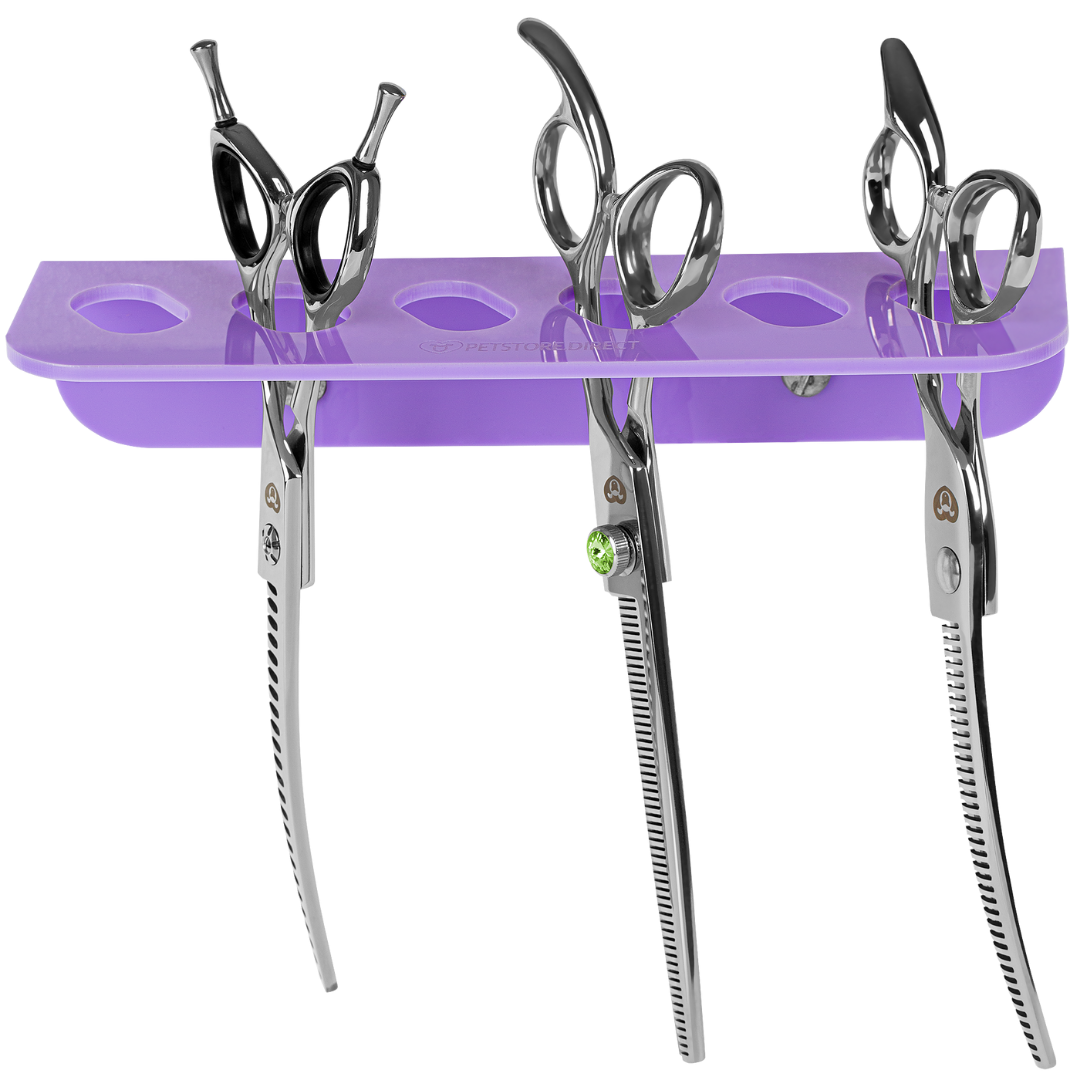 Acrylic 6 Scissor Holder Wall Mount Lavender by PetStore.Direct