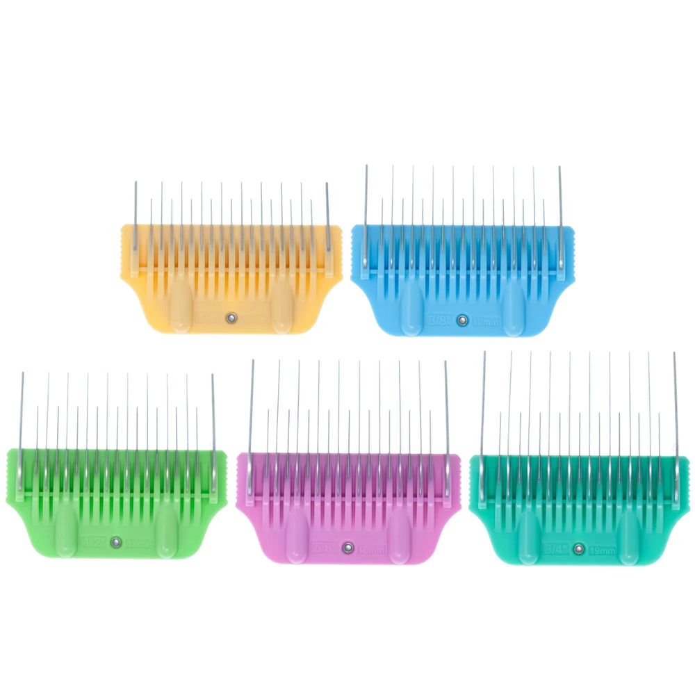 5pc Wide Glide SkipTooth Comb Attachment Bundle by PetStore.Direct