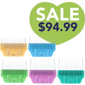5pc Wide Glide Skip Tooth Comb Attachment Bundle by PetStore.Direct