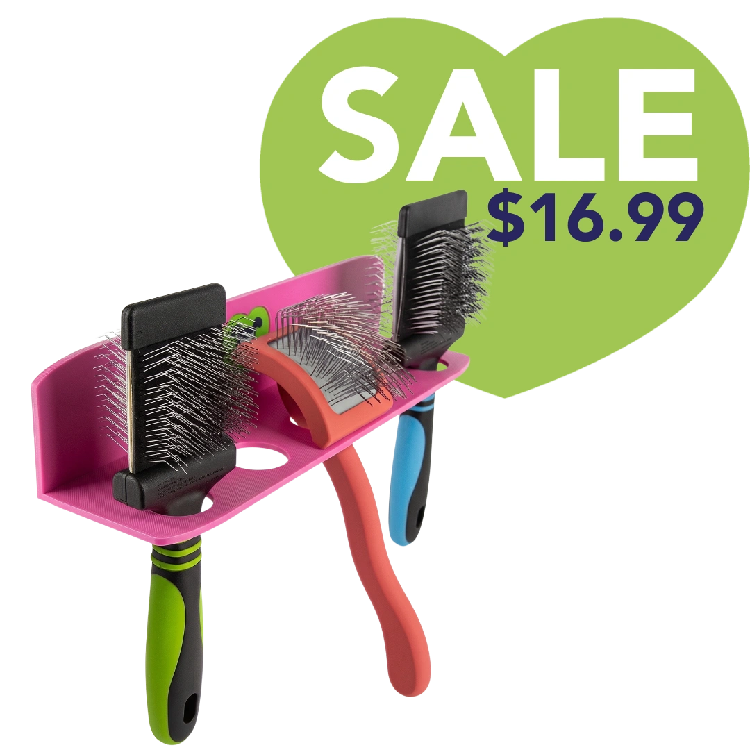 Hanging Brush Holder Hot Pink by PetStore.Direct