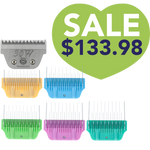 5pc Wide Glide Skip Tooth Comb Attachment Bundle with #30W Blade by PetStore.Direct