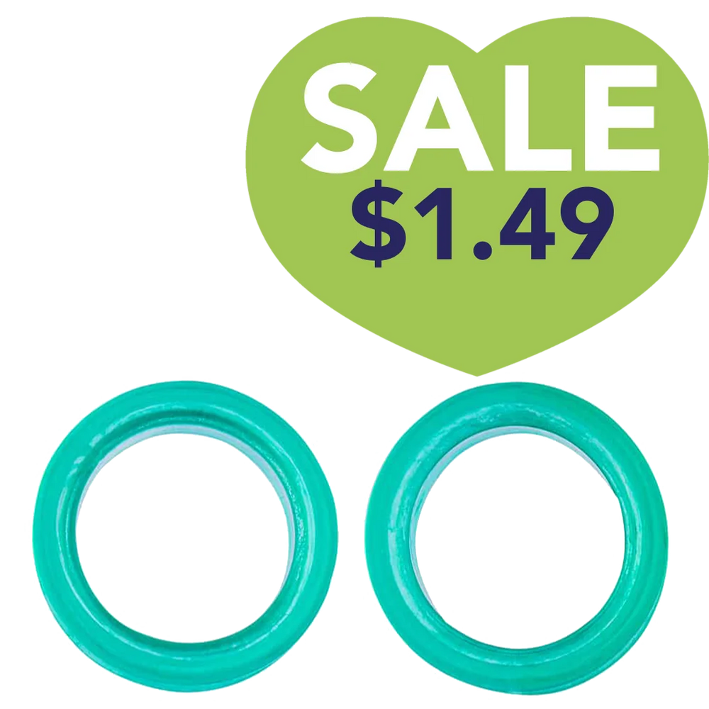 Pack of 2 Premium Scissor Finger Ring Inserts in Teal by PetStore.Direct