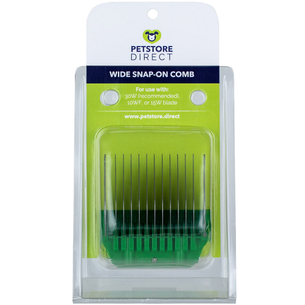 #C 7/8″ Green Wide Snap on Comb by PetStore.Direct