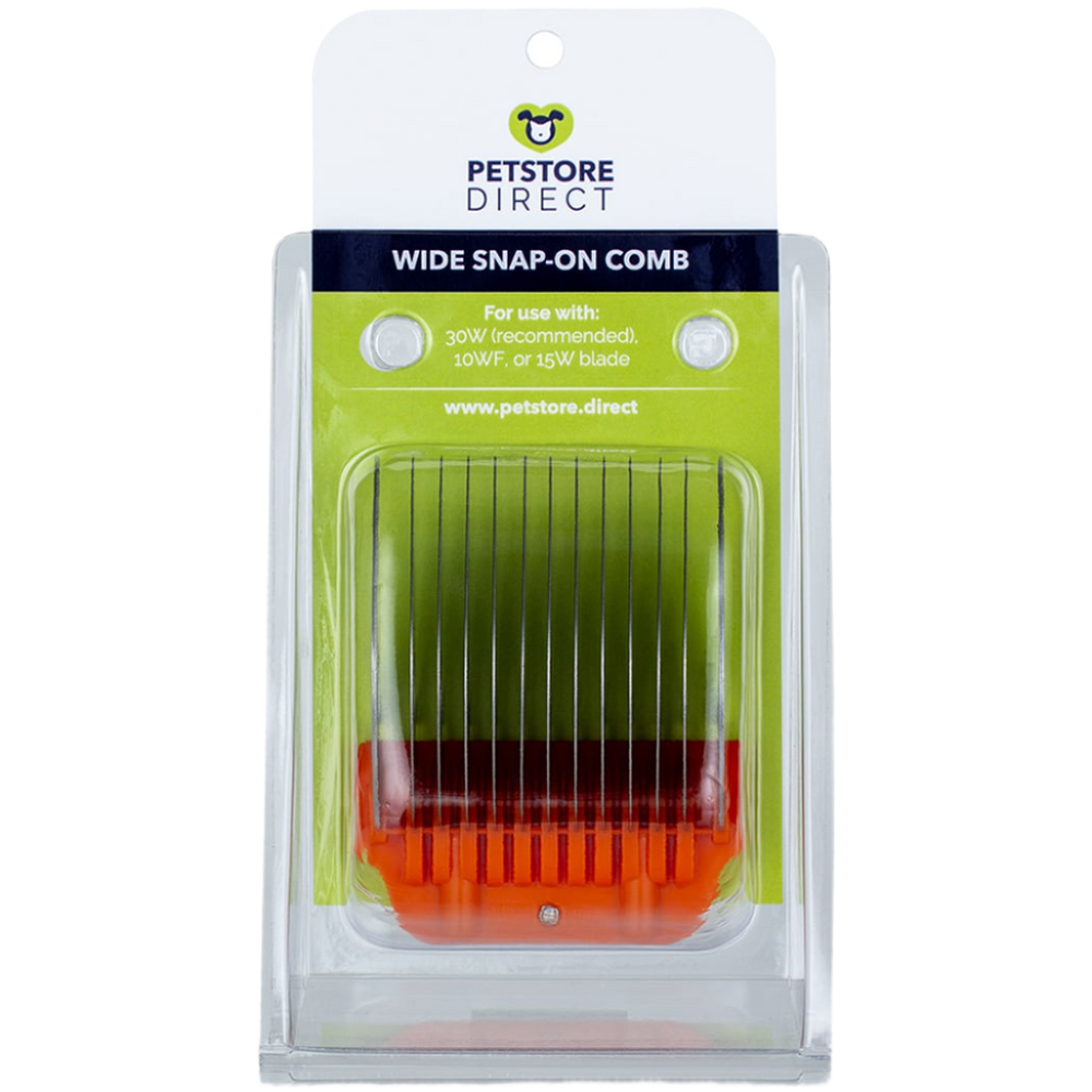 1 1/2″ Orange Wide Snap on Comb by PetStore.Direct