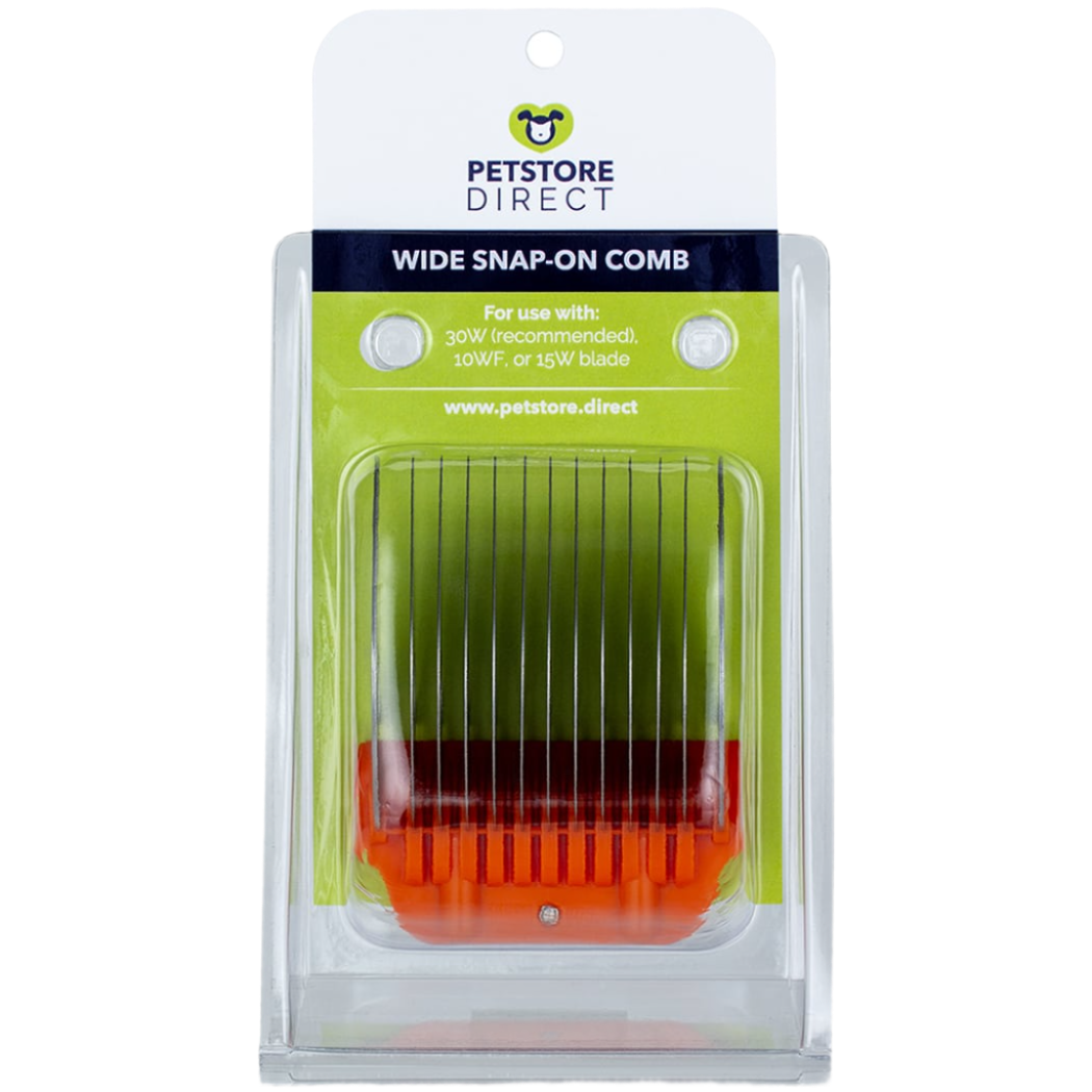 1 1/2″ Orange Wide Snap on Comb by PetStore.Direct