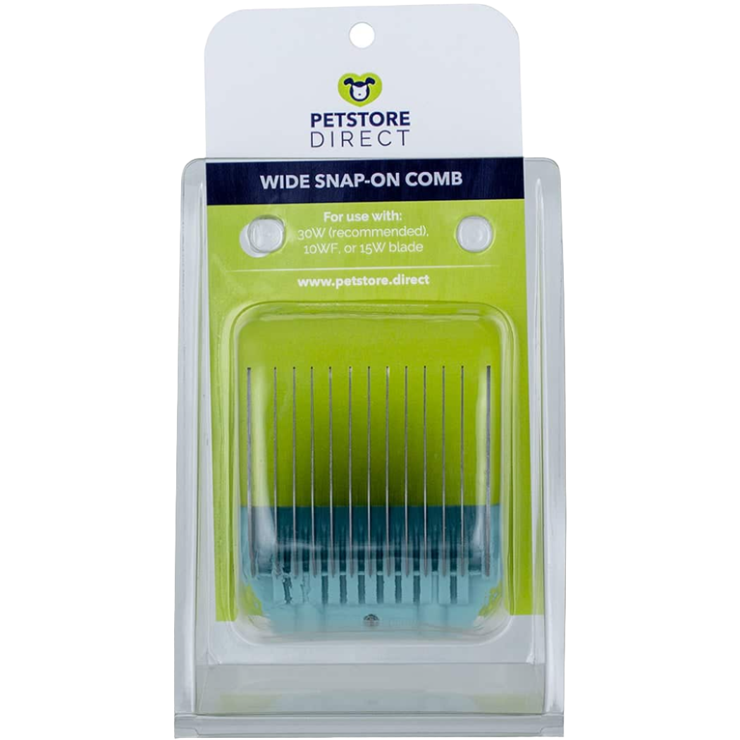 #E 1″ Aqua Wide Snap on Comb by PetStore.Direct