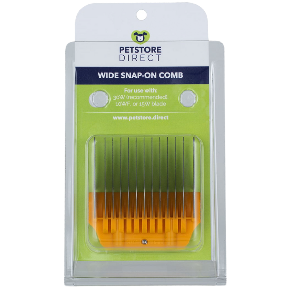 #A 3/4″ Orange Wide Snap on Comb by PetStore.Direct