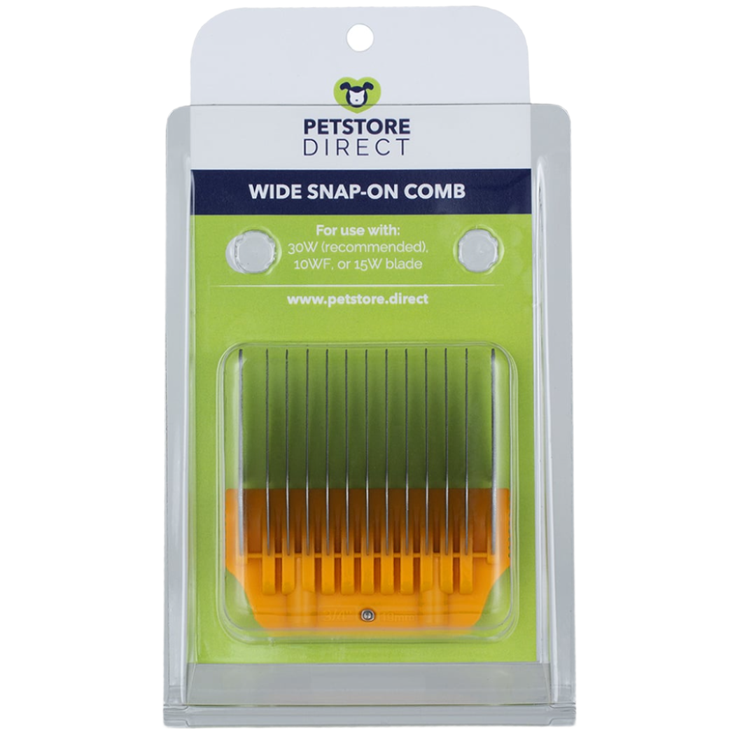 #A 3/4″ Orange Wide Snap on Comb by PetStore.Direct