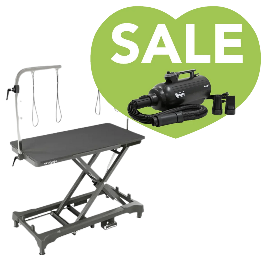 Pre-Order 50" Dog Grooming 908 Electric Table without Drawer Black + Free Duo-Surge Dryerby Waggz