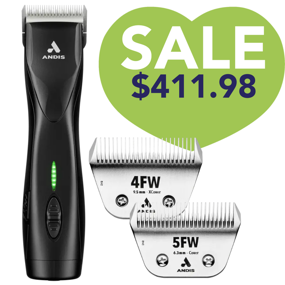 Pulse ZR II Black Clipper with 4FW and 5FW Blades by Andis