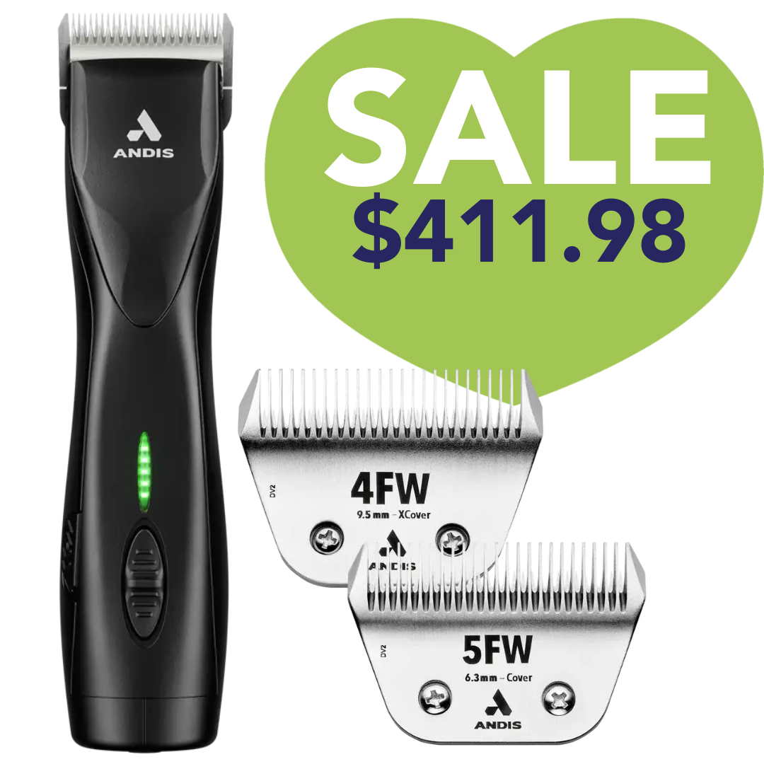 Pulse ZR II Black Clipper with 4FW and 5FW Blades by Andis