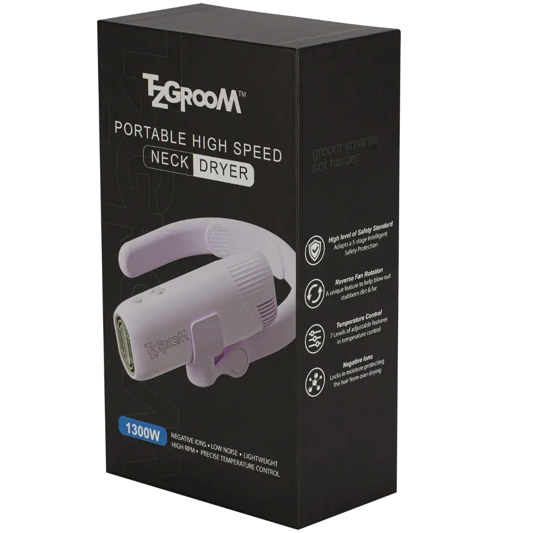 Purple Mini Portable Neck Dryer by TZGroom
