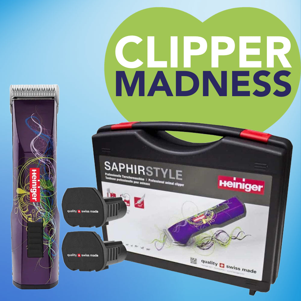 Purple Saphir Cordless Clipper with Two Batteries In a Case