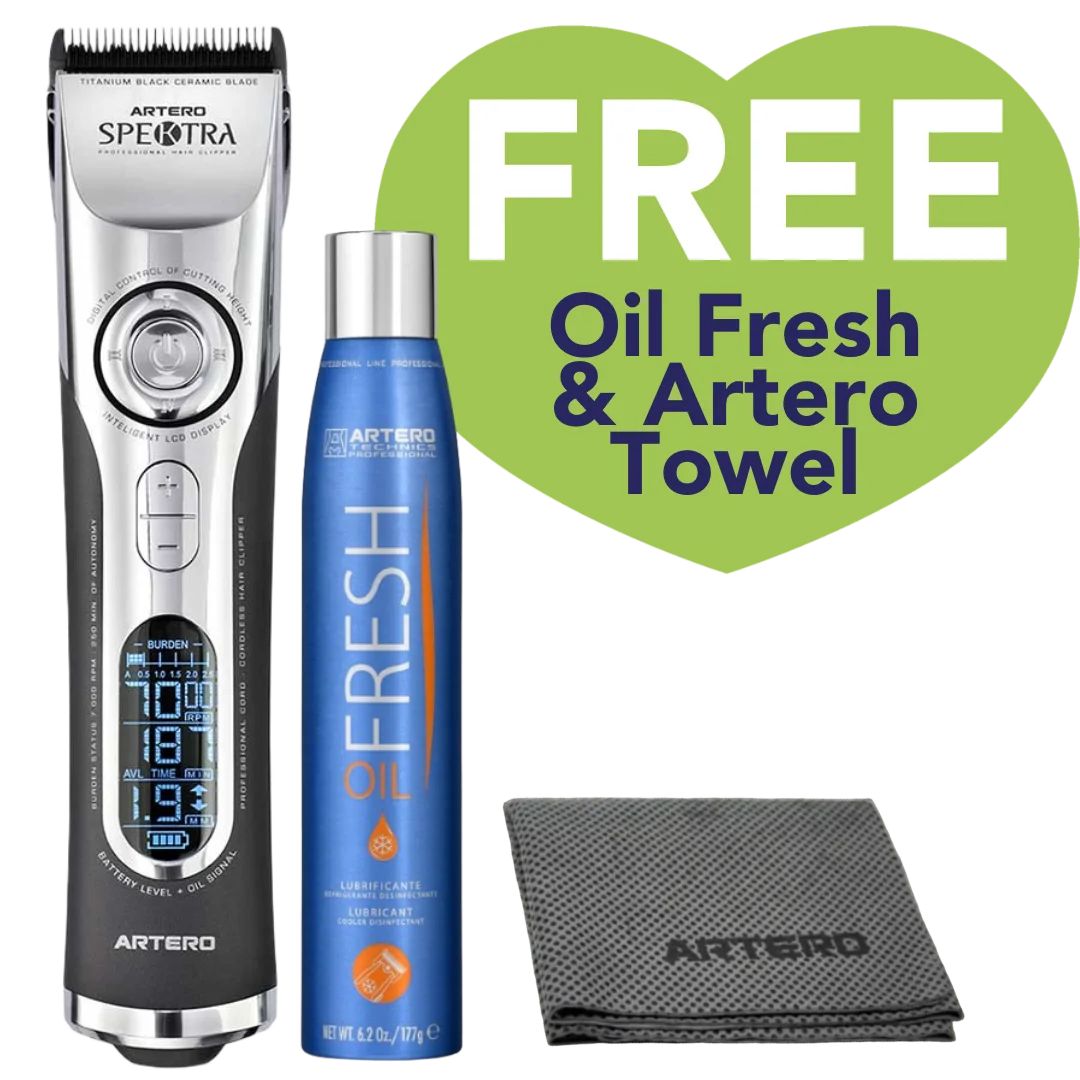 Artero Spektra Cordless Digital Clipper with Oil and Towel