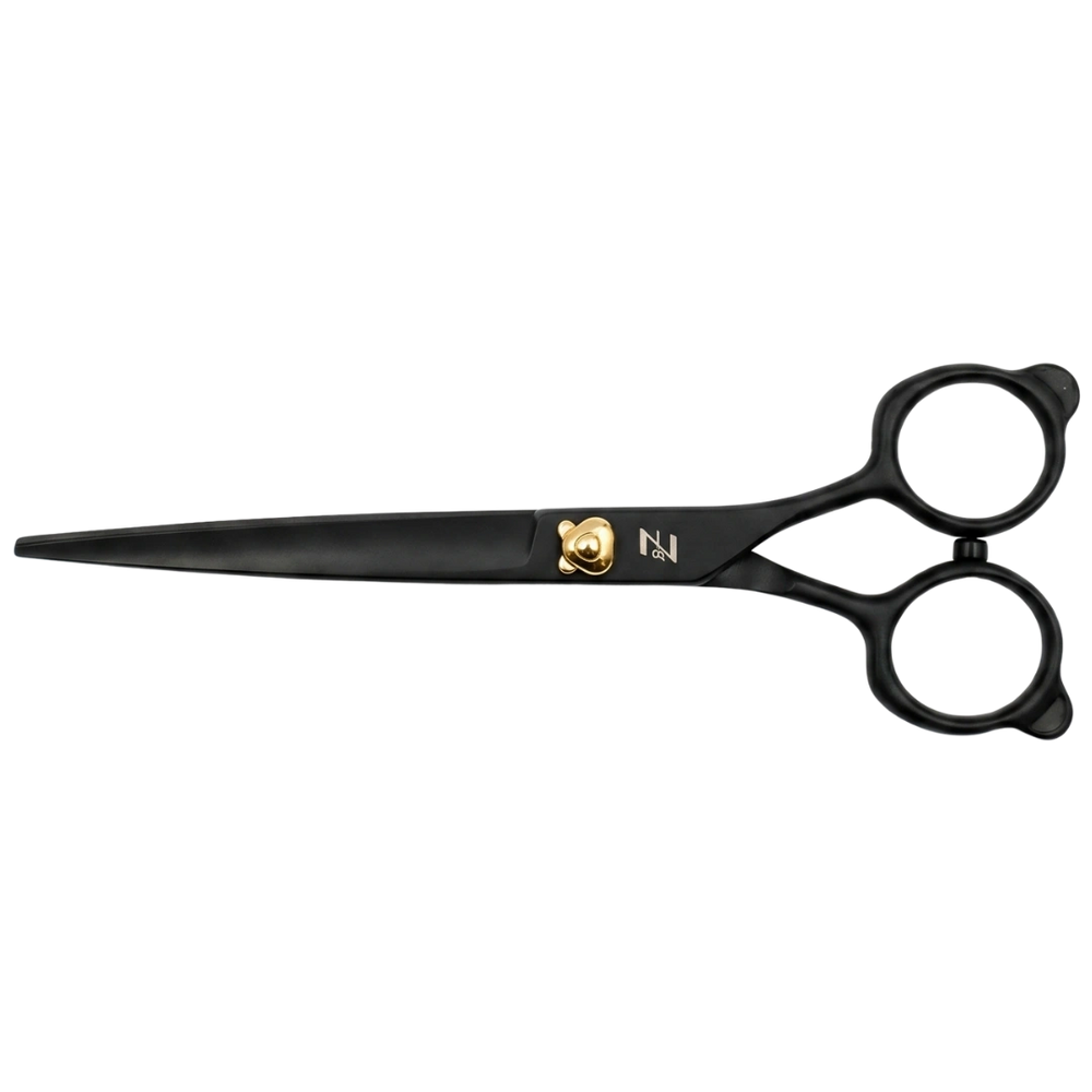 Teddy Bear 6.5" Straight Scissor Black by Zolitta