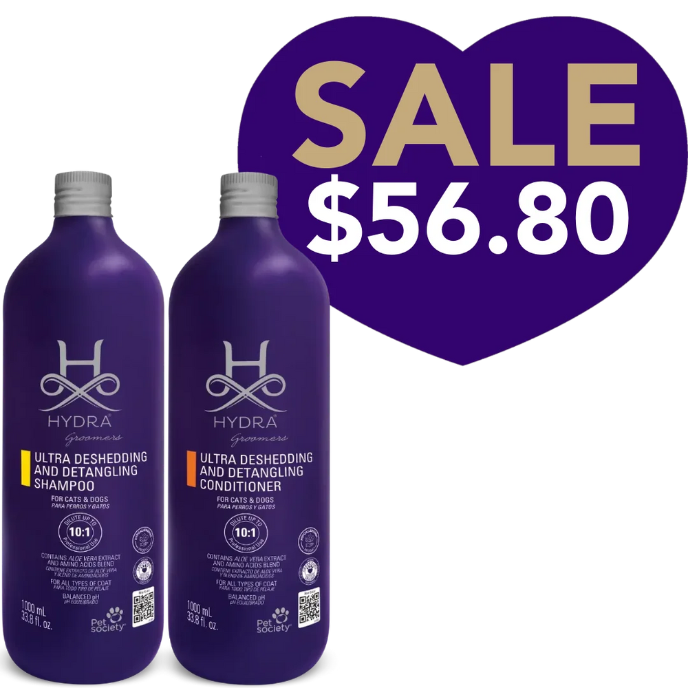Ultra Deshedding & Detangling Shampoo and Conditioner 33.8oz by Hydra