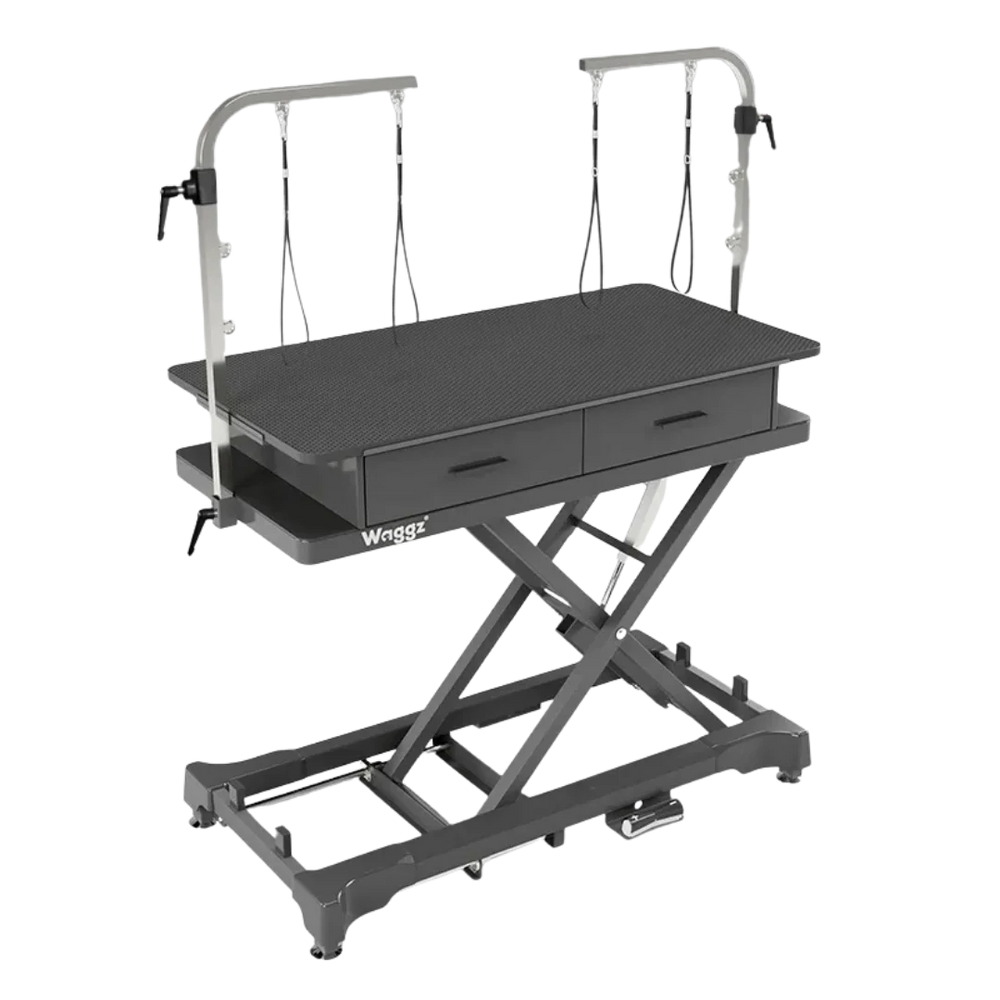 50" Dog Grooming 999P Electric Table with Drawer Black by Waggz
