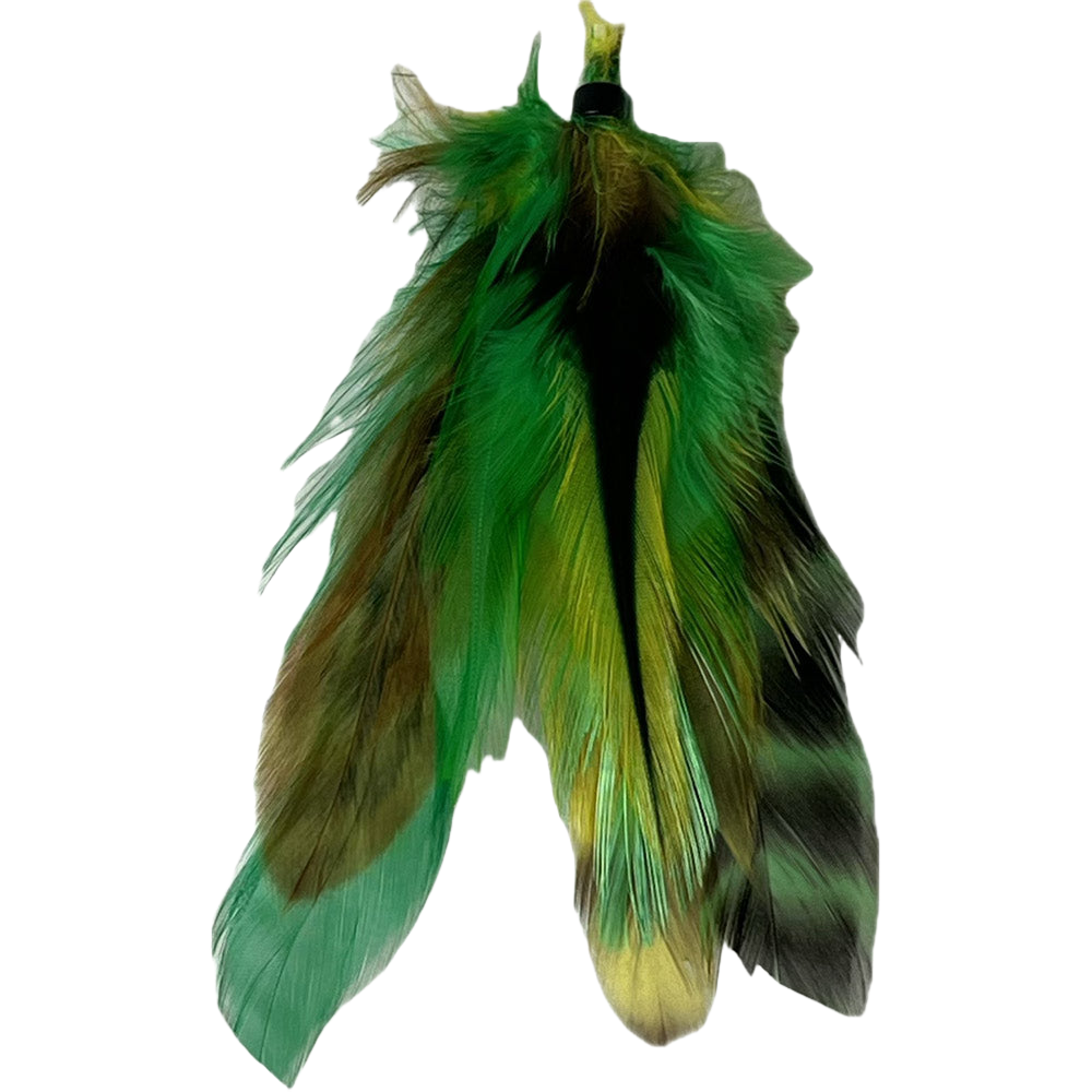 Pack of 10 Feather Extension Green and Yello by A Creative Collection
