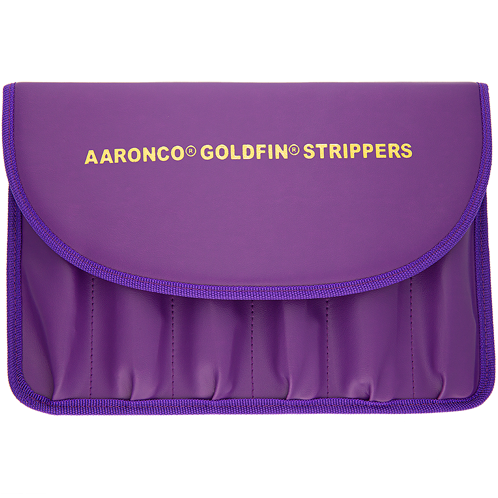 aaronco goldfin set of 6 gold plated stripping knife 735
