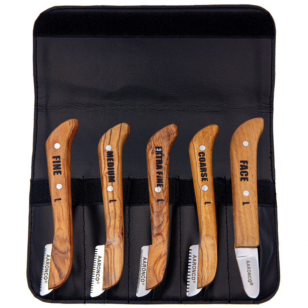 Set of 5 Left Handed Stripping Knife 723L by Aaronco