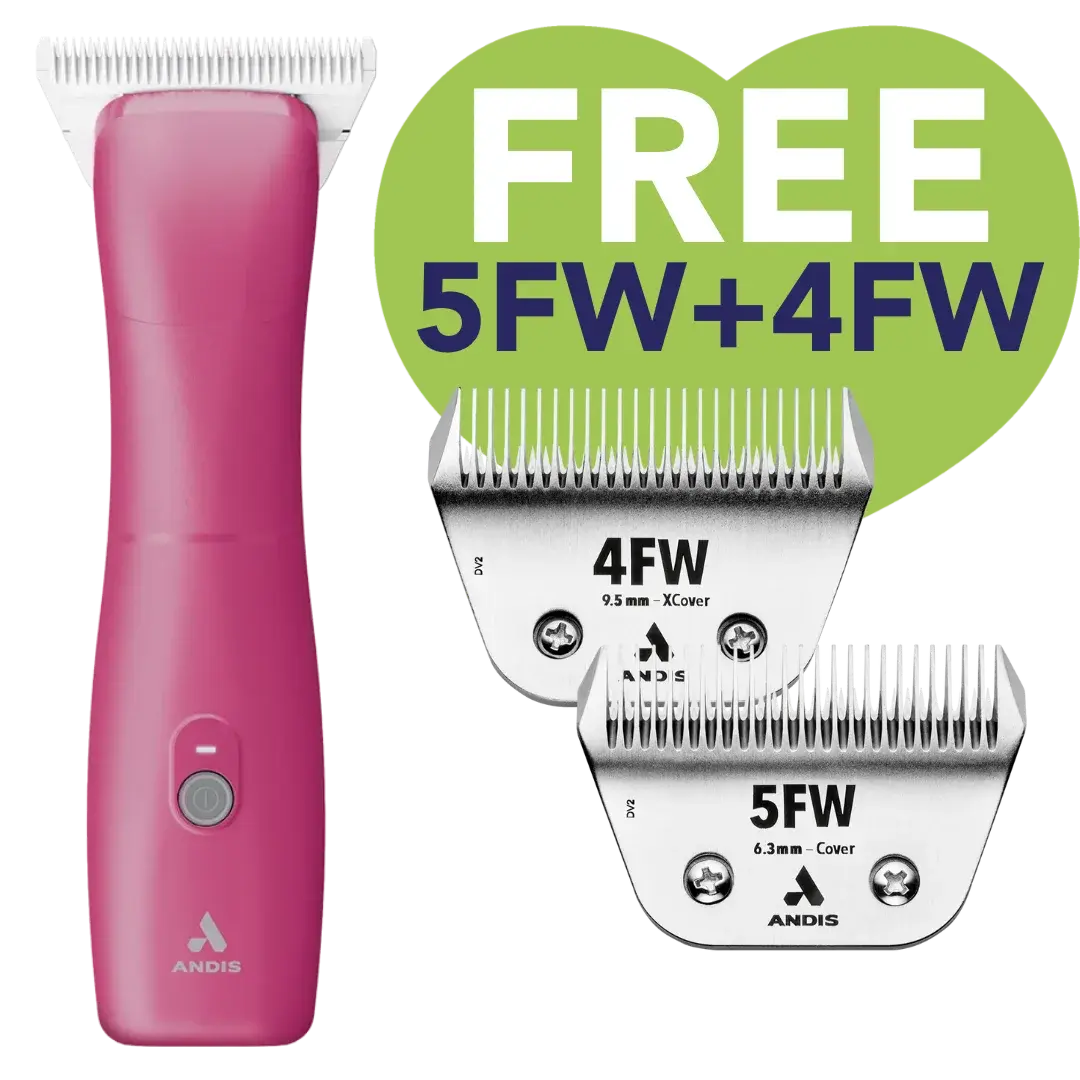 Emerge Pink Clipper #30W and with Free 4FW and 5FW Blades by Andis