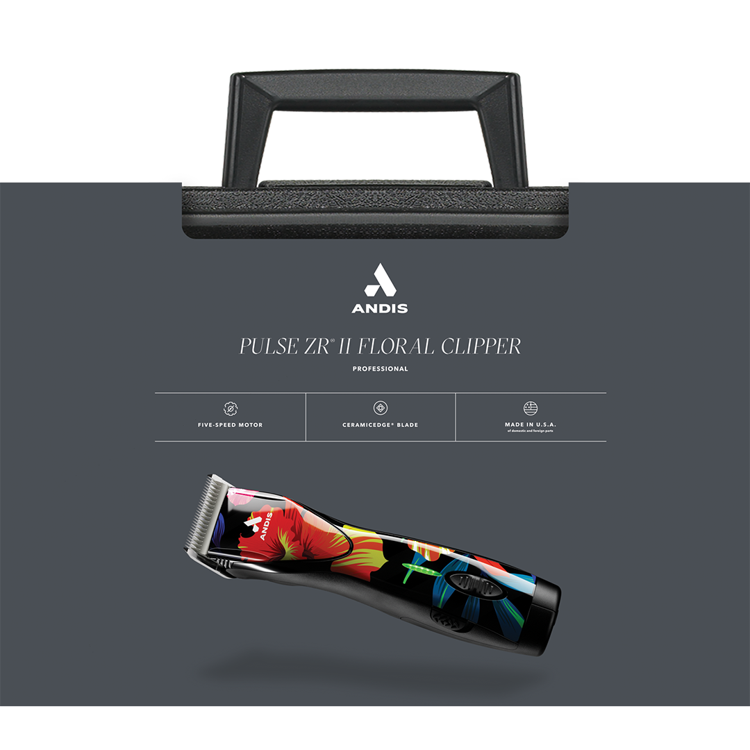 Pulse ZR II - Floral Limited Edition Clipper + Free Oil by Andis