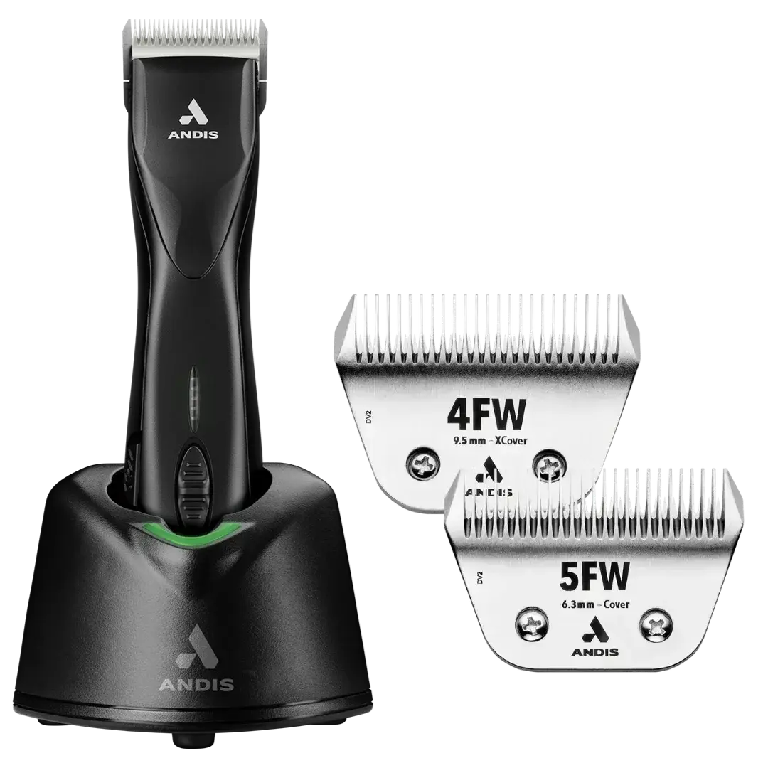 Pulse ZR II Black Clipper with 4FW and 5FW Blades by Andis
