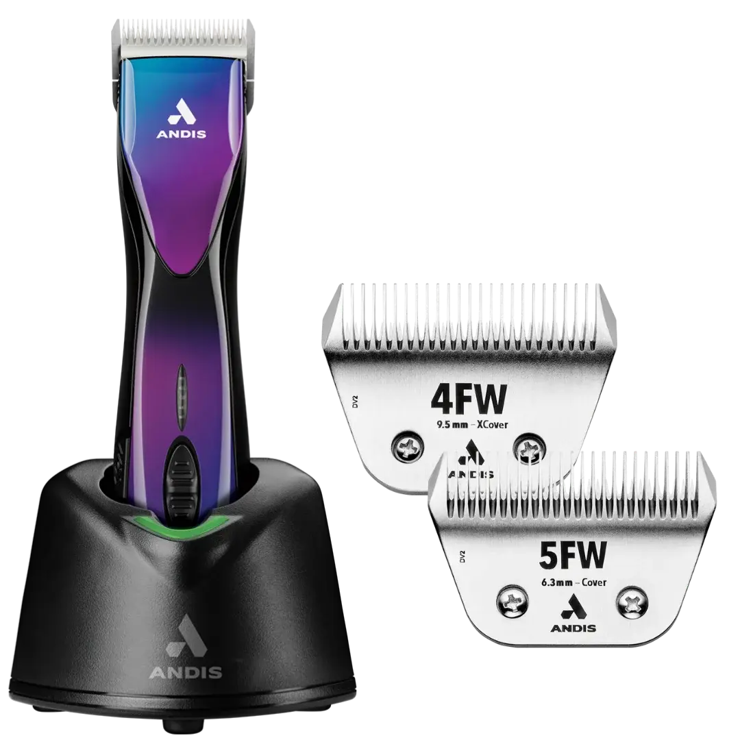 Pulse ZR II Purple Clipper with Free 4FW and 5FW Blades by Andis