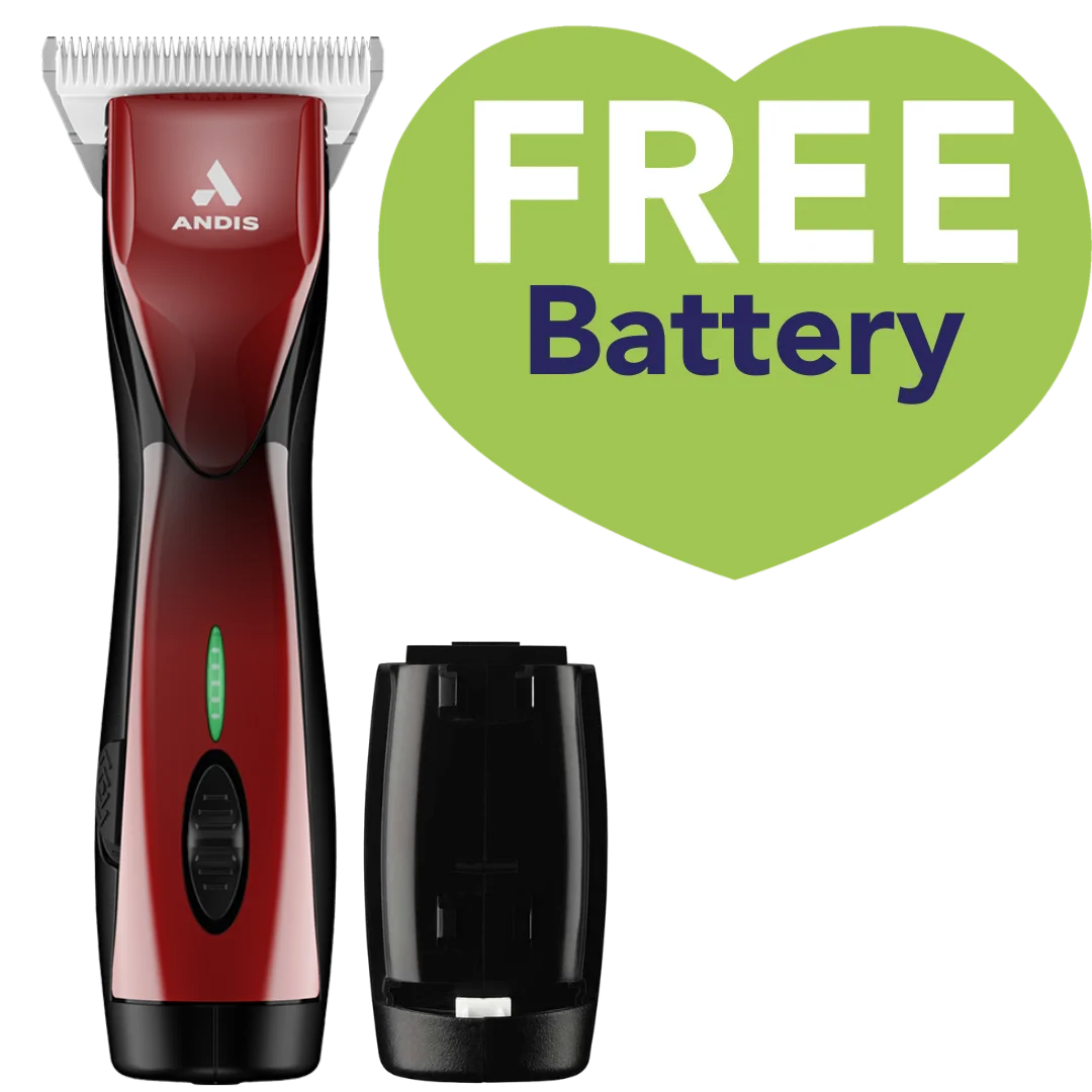 Pulse ZR II Red Clipper #30W with Free Additional Battery by Andis