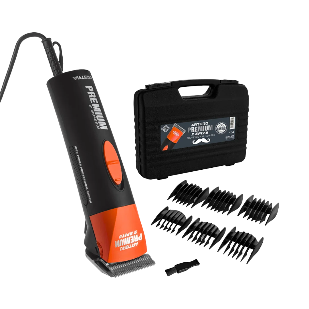 Premium Orange Professional Grooming Two Speed Clipper by Artero