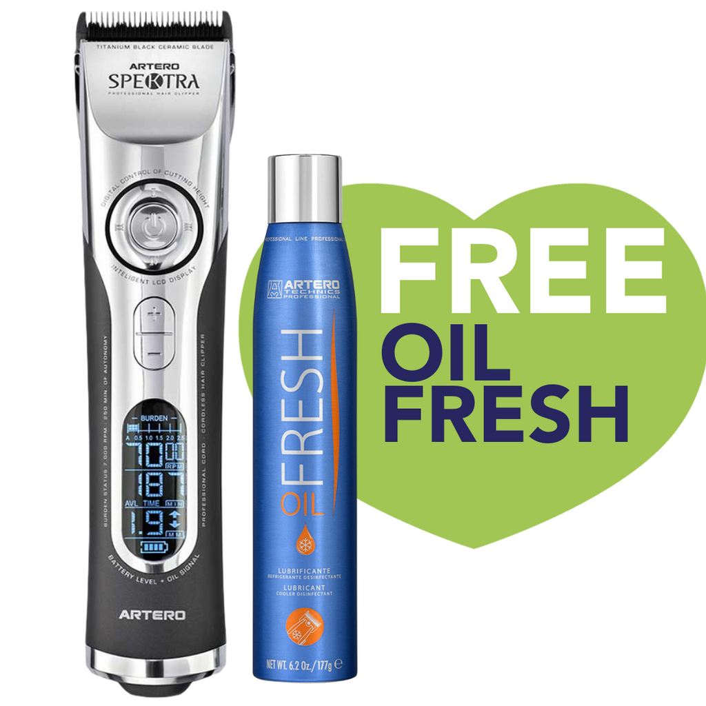 Spektra Cordless Digital Clipper with Free Oil Fresh by Artero Spektra Cordless Digital Clipper with Free Oil Fresh by Artero