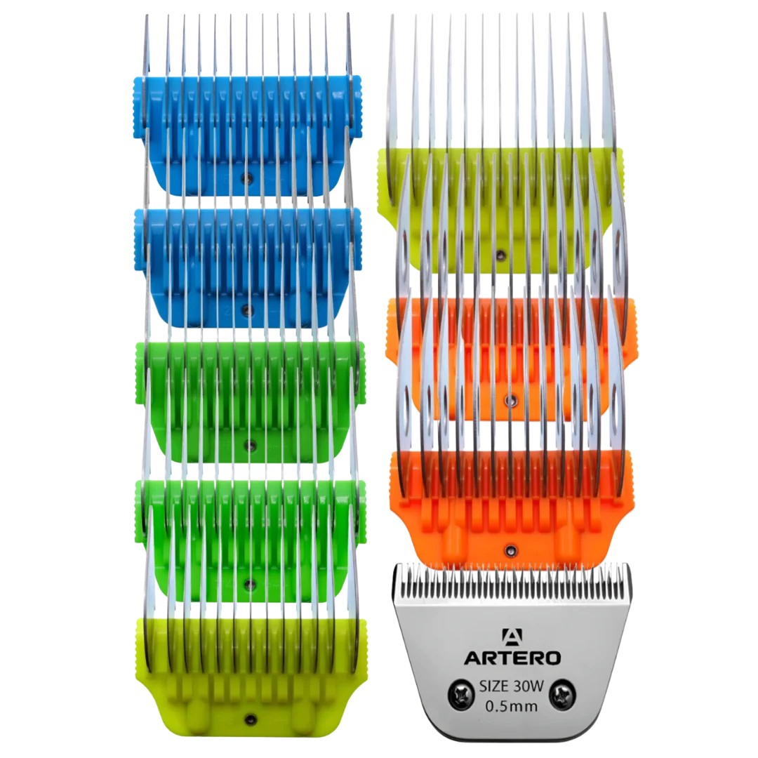 Wide Comb Attachments with #30W Blade Set by Artero