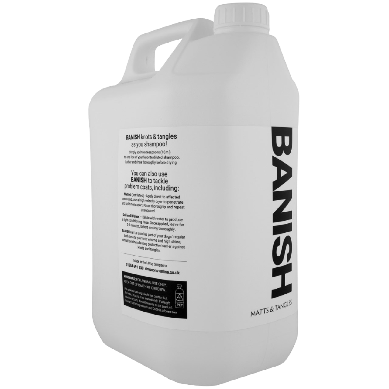Dematting and Deshedding Banish Conditioner Gallon