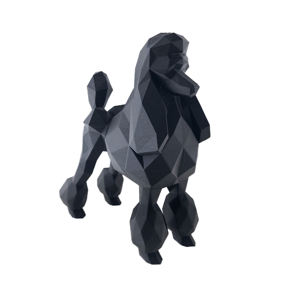 Poodle Business Card Holder Sparkle Onyx Black by Kumpe3D