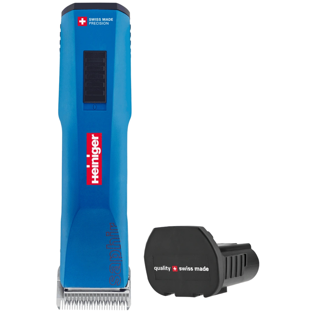 Blue Saphir Cordless Clipper with One Battery by Heiniger