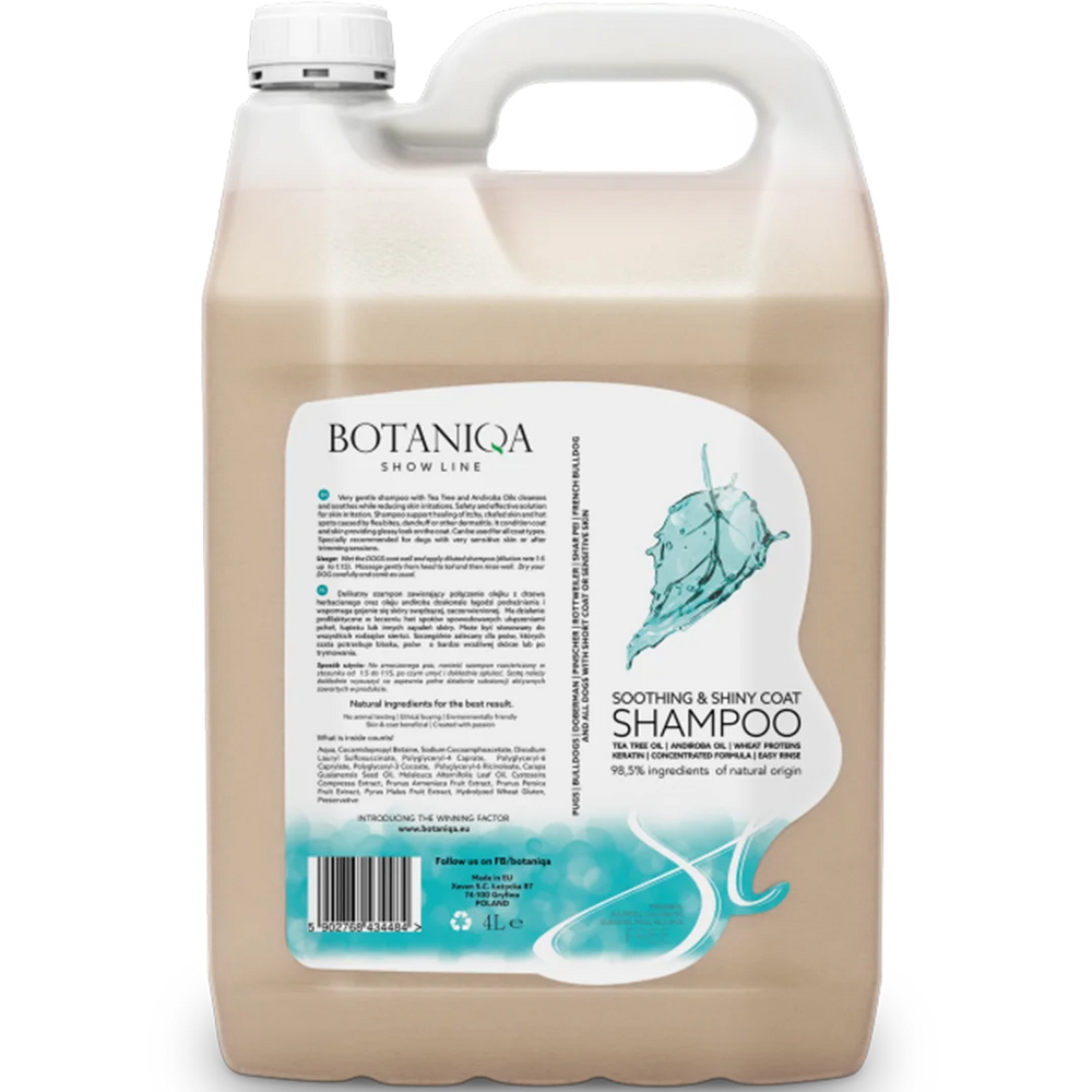 soothing shiny coat shampoo gallon botaniqa
