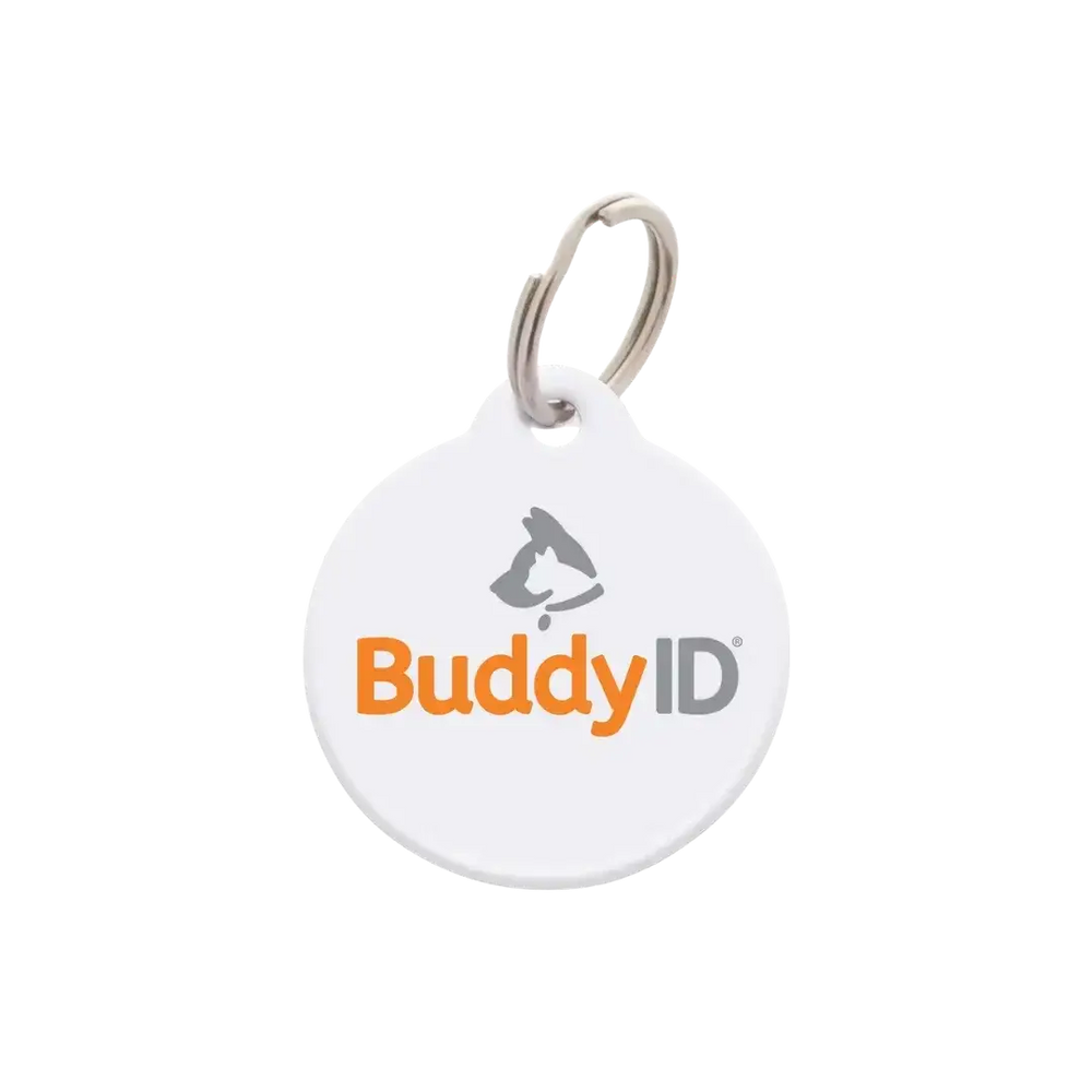 Box of 12 BuddyBadge Collar Tags with Registration by BuddyID