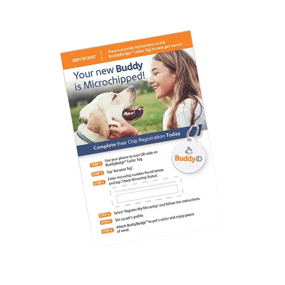 BuddyBadge Collar Tag with Registration by BuddyID