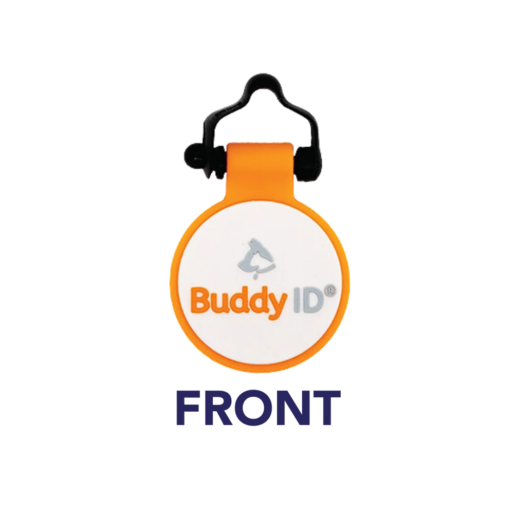 Silent Silicone Collar Tag Front by BuddyID