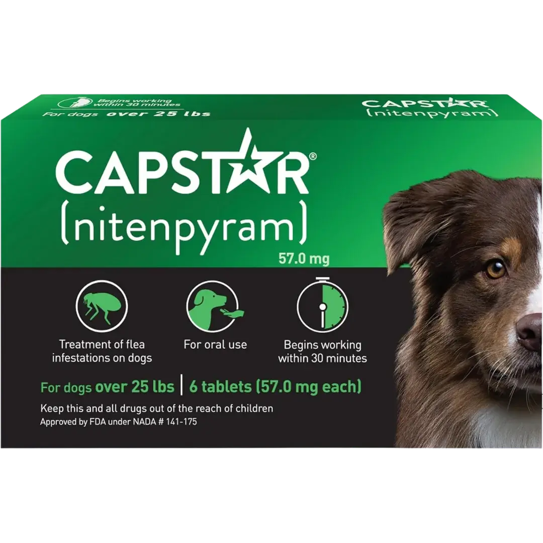 Pack of 6 Tablet For Flea Infestations Over 25Lb Dogs by Capstar