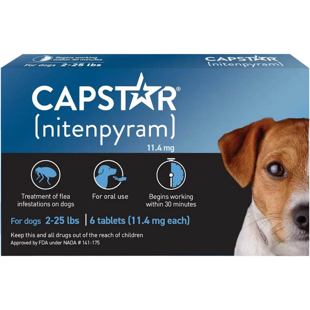 Pack of 6 Tablet For Flea Infestations Under 25Lb Dogs by Capstar