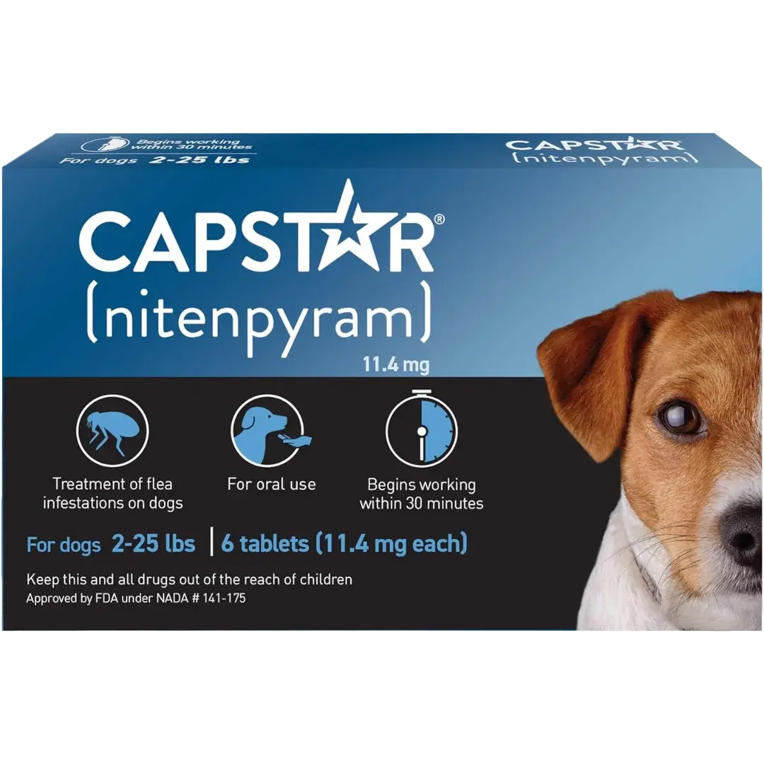 Pack of 6 Tablet For Flea Infestations Under 25Lb Dogs by Capstar
