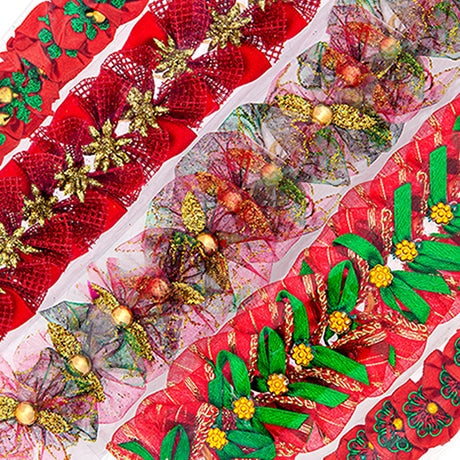10 Christmas Color Bows by Cecilia Bows