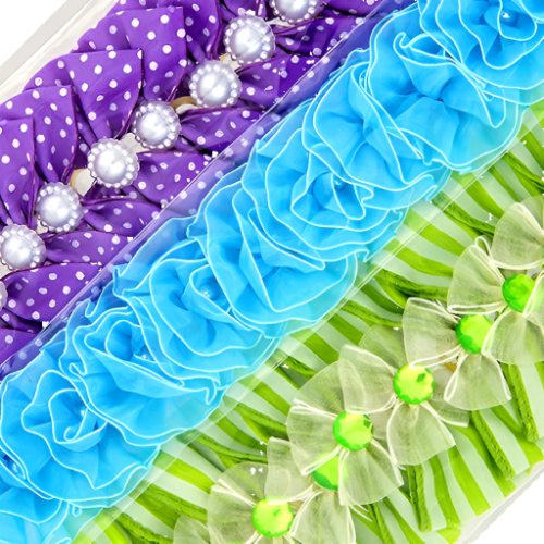 Assorted Colors - 10 Medium Hair Bows For Doodles by Cecilia Bows