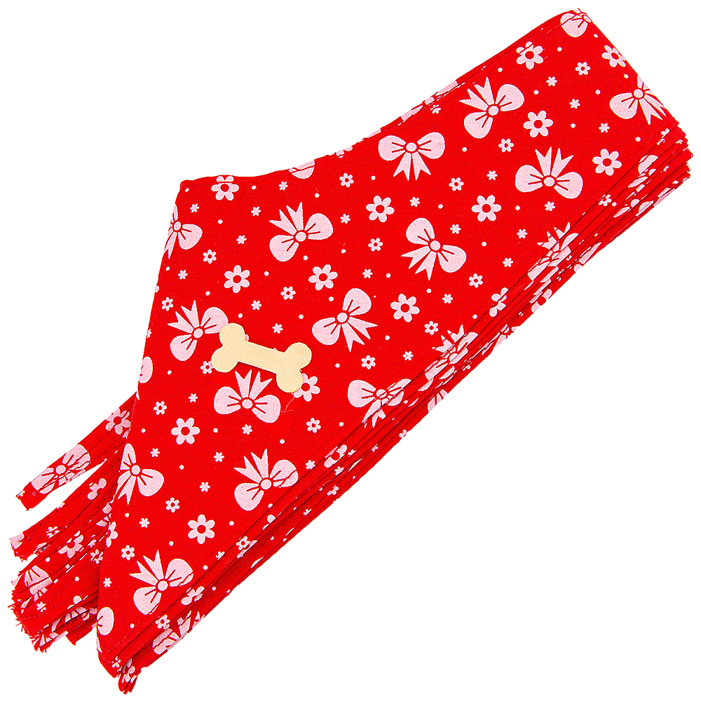 Design #37 Red Dog Bandana by Cecilia Bows