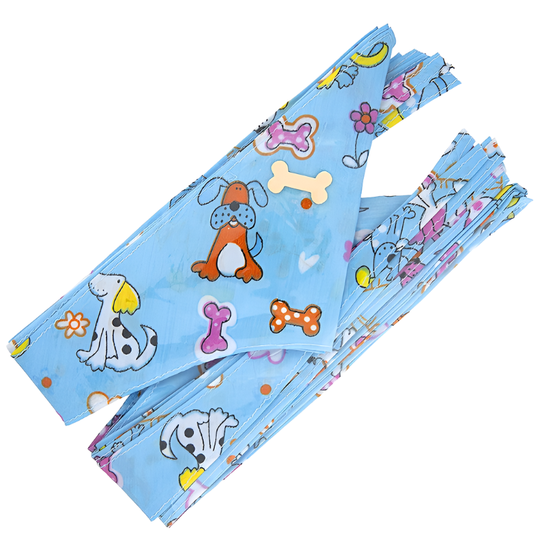 Design #23 Light Blue Dog Bandana by Cecilia Bows