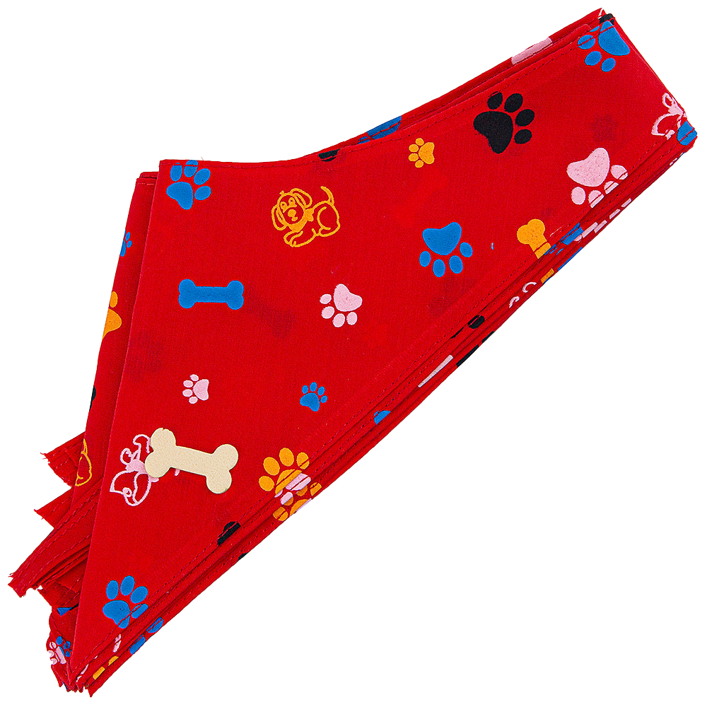 Design #62 Red Dog Bandana by Cecilia Bows
