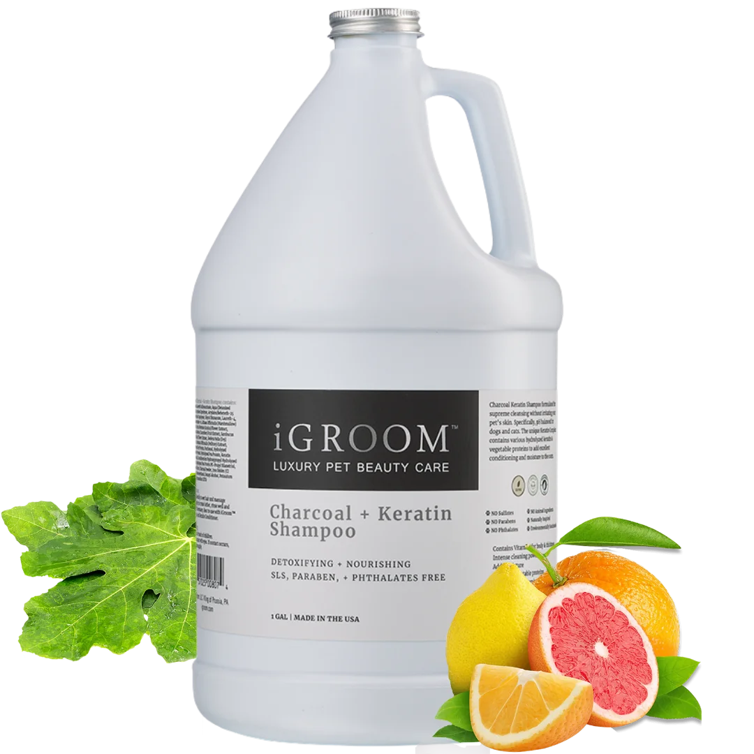 Charcoal and Keratin Shampoo Gallon by iGroom
